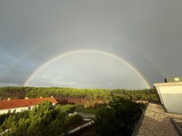 Double rainbow greeted us.