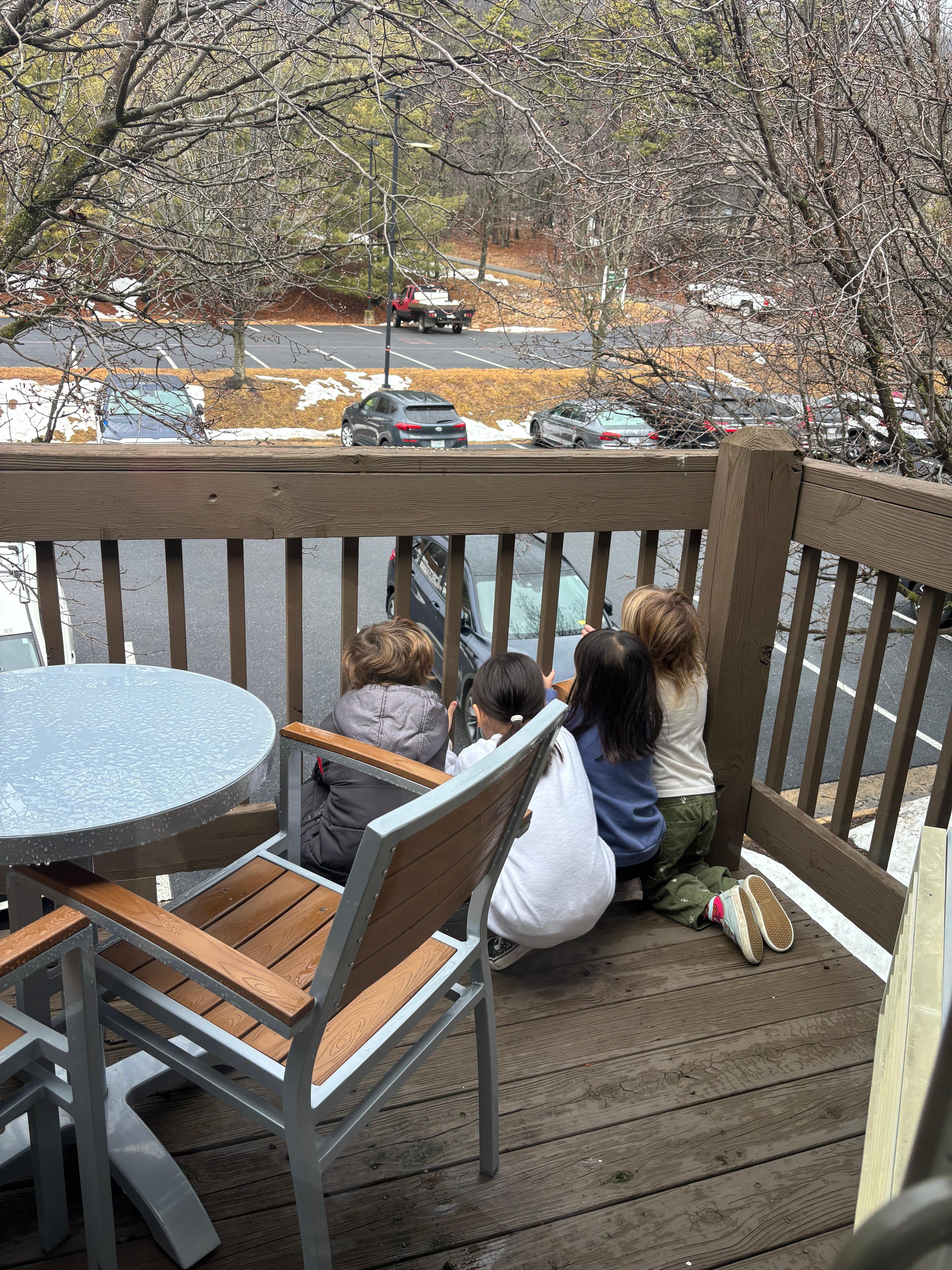 People watching from our deck.