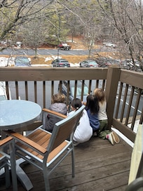 People watching from our deck.