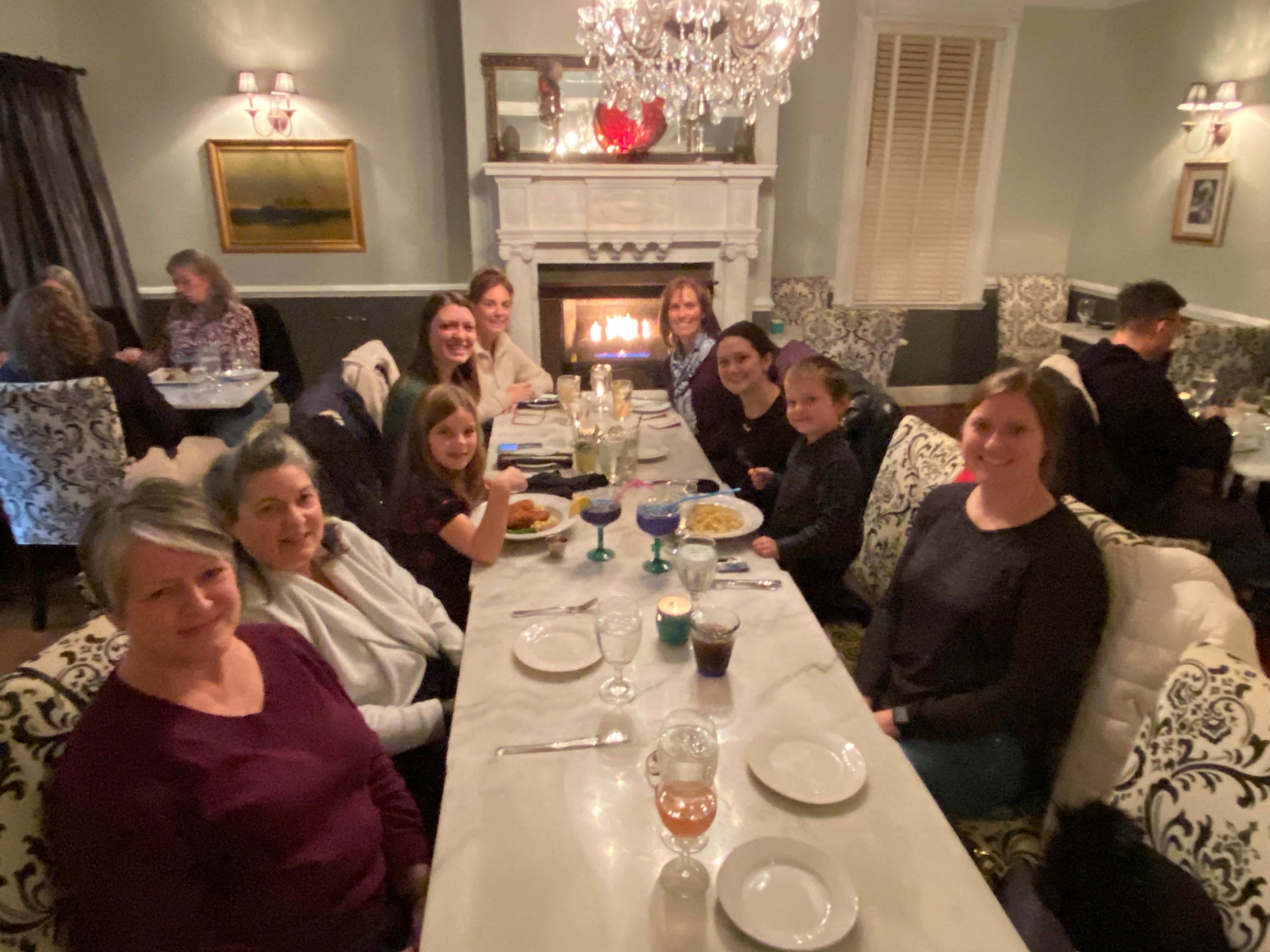 Dinner at the White Dog restaurant in Mathews, close to the Cottage!