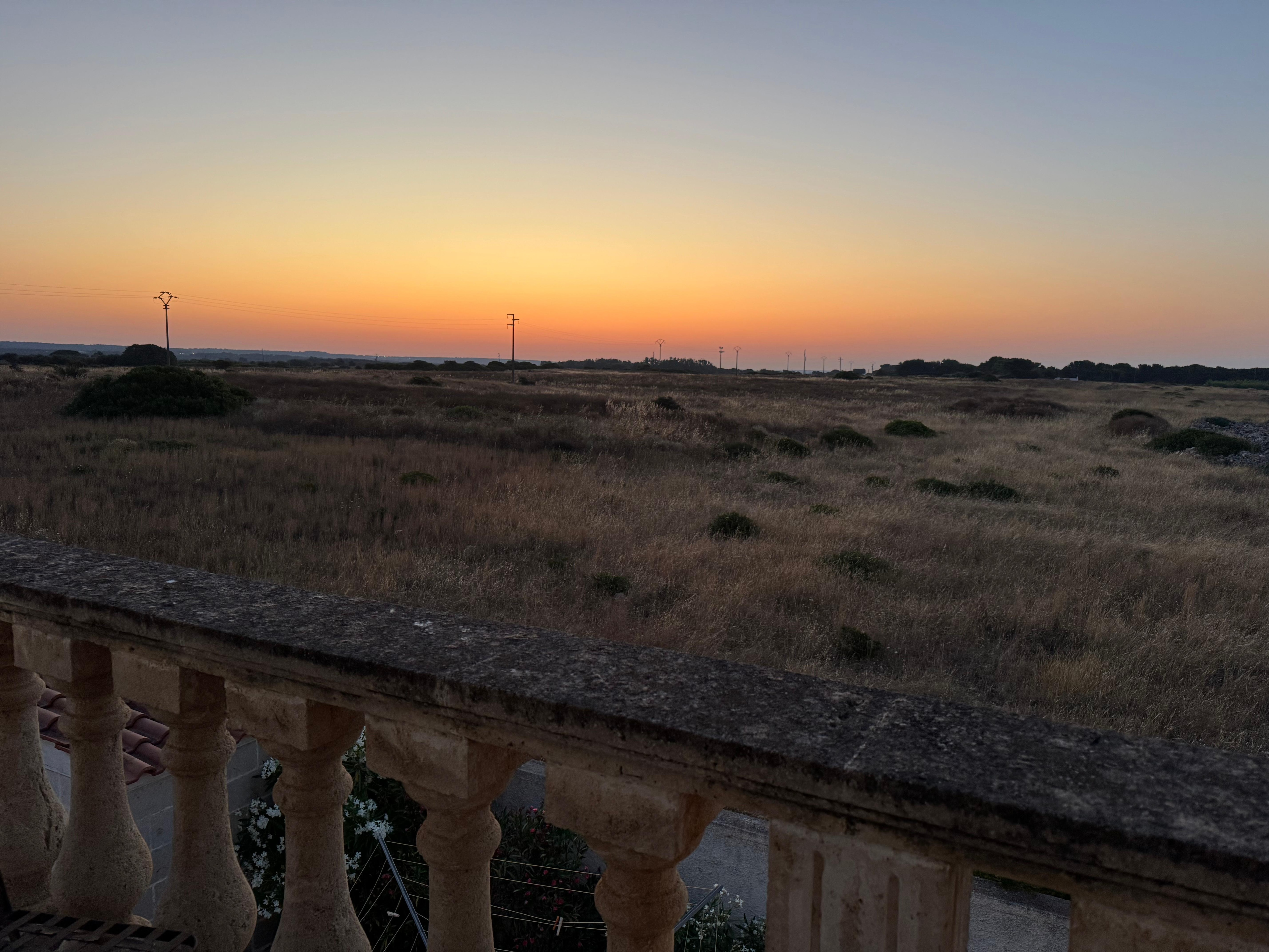 Sonnenaufgang vom Balkon
