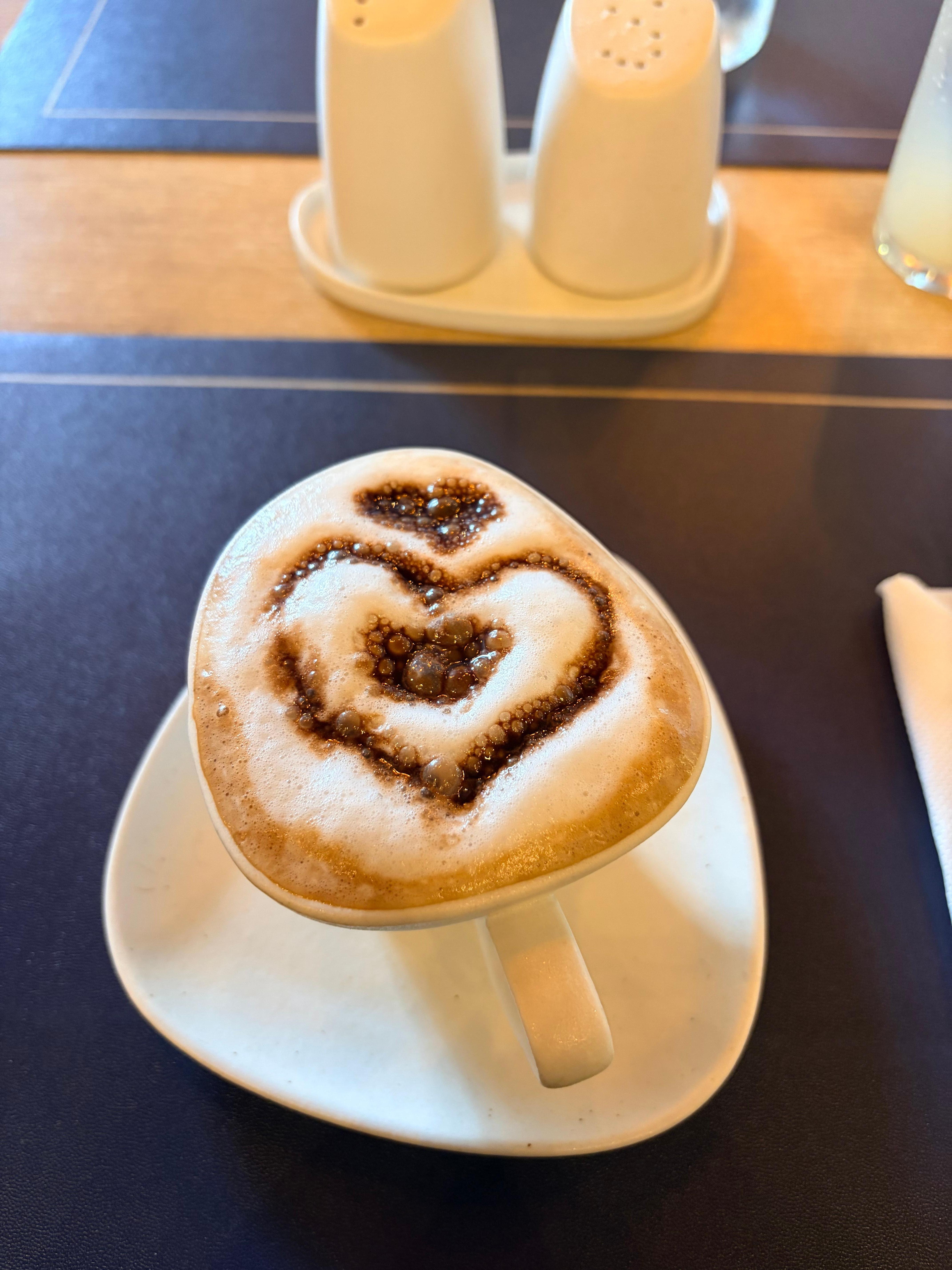 Coffee from the breakfast restaurant in the hotel. 