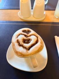 Coffee from the breakfast restaurant in the hotel.