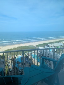 The veiw of the ocean.