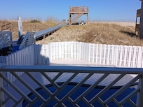 From our room to elevated deck by the beach