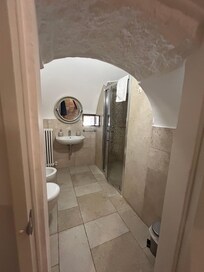 Bathroom with large shower