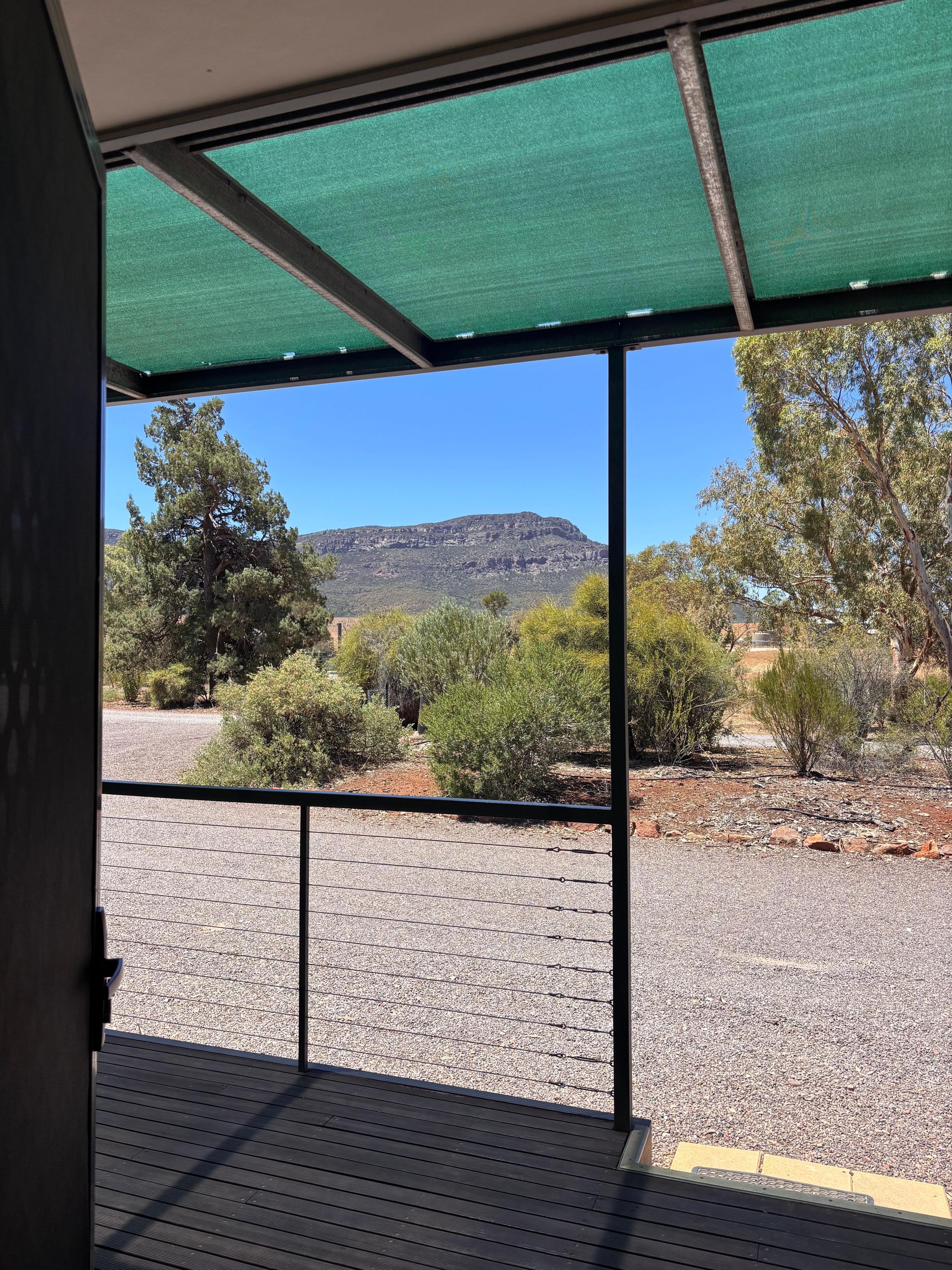 View from the front door of eco villas 