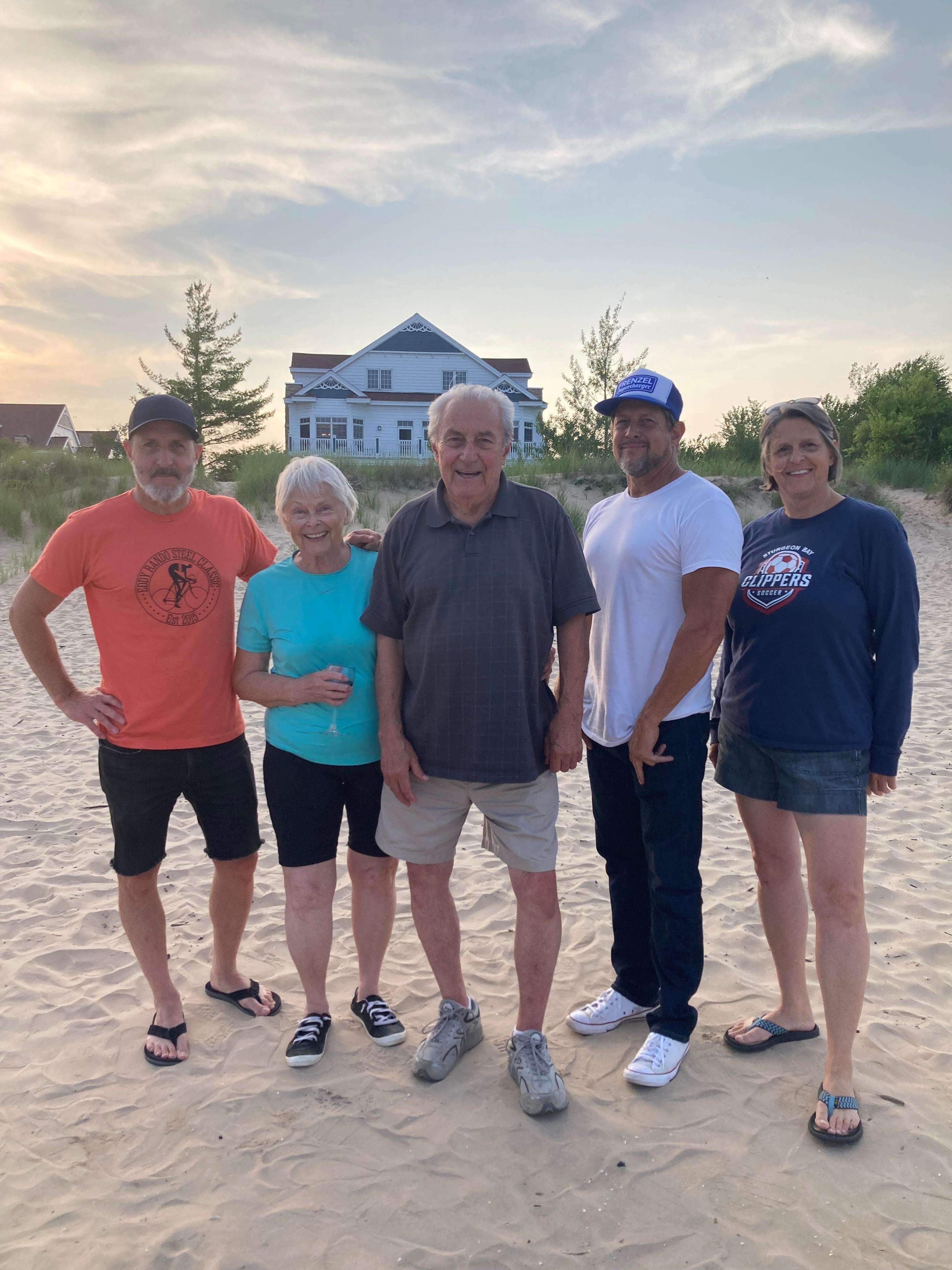 Our nuclear family arrived from across the state and country.  Villa in the background.