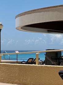 View of ocean from pool area