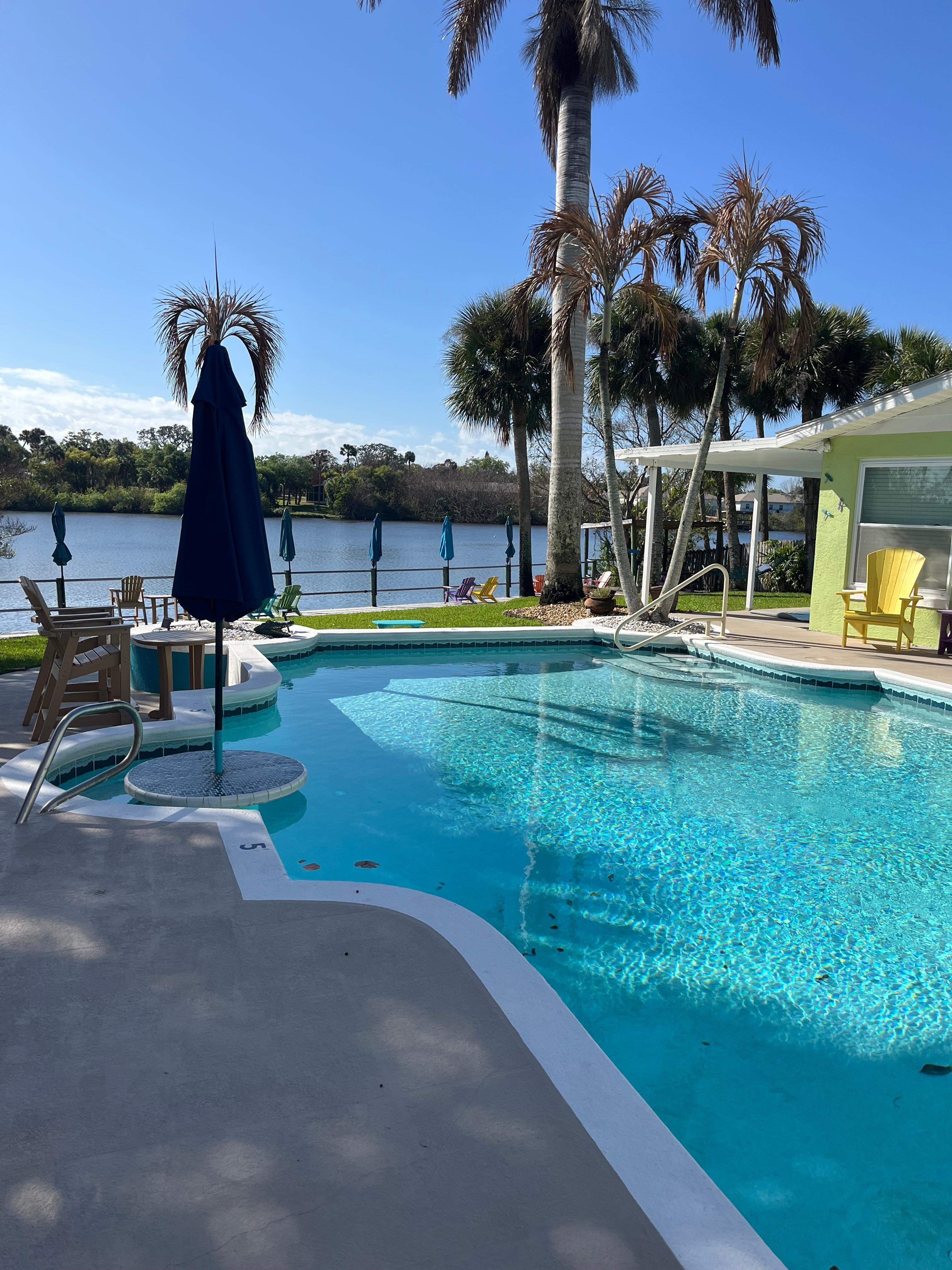 The pool. Clean and good temperature 