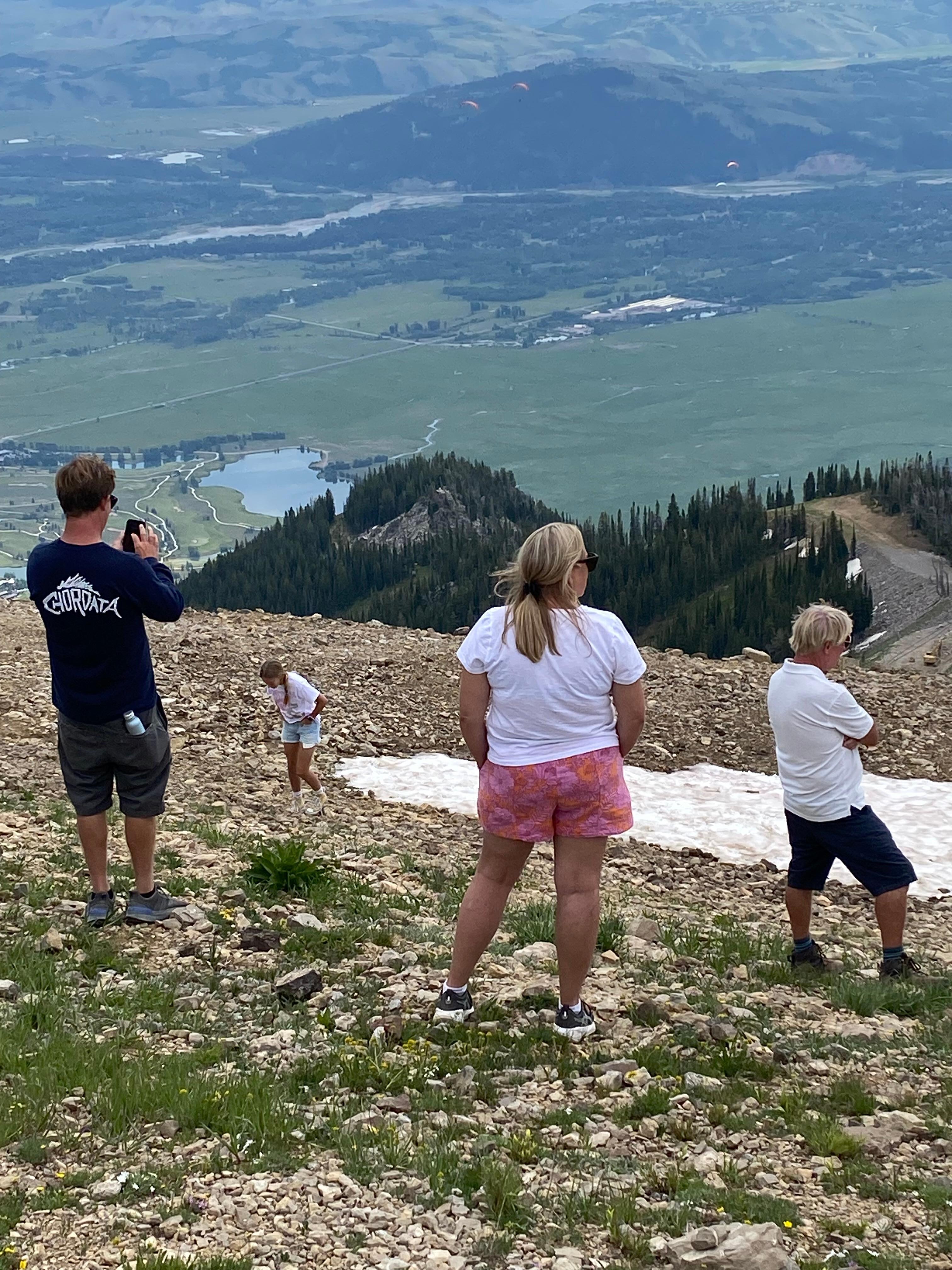 On top of Rondevous—snow in July!