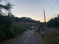 Road just before the cottage