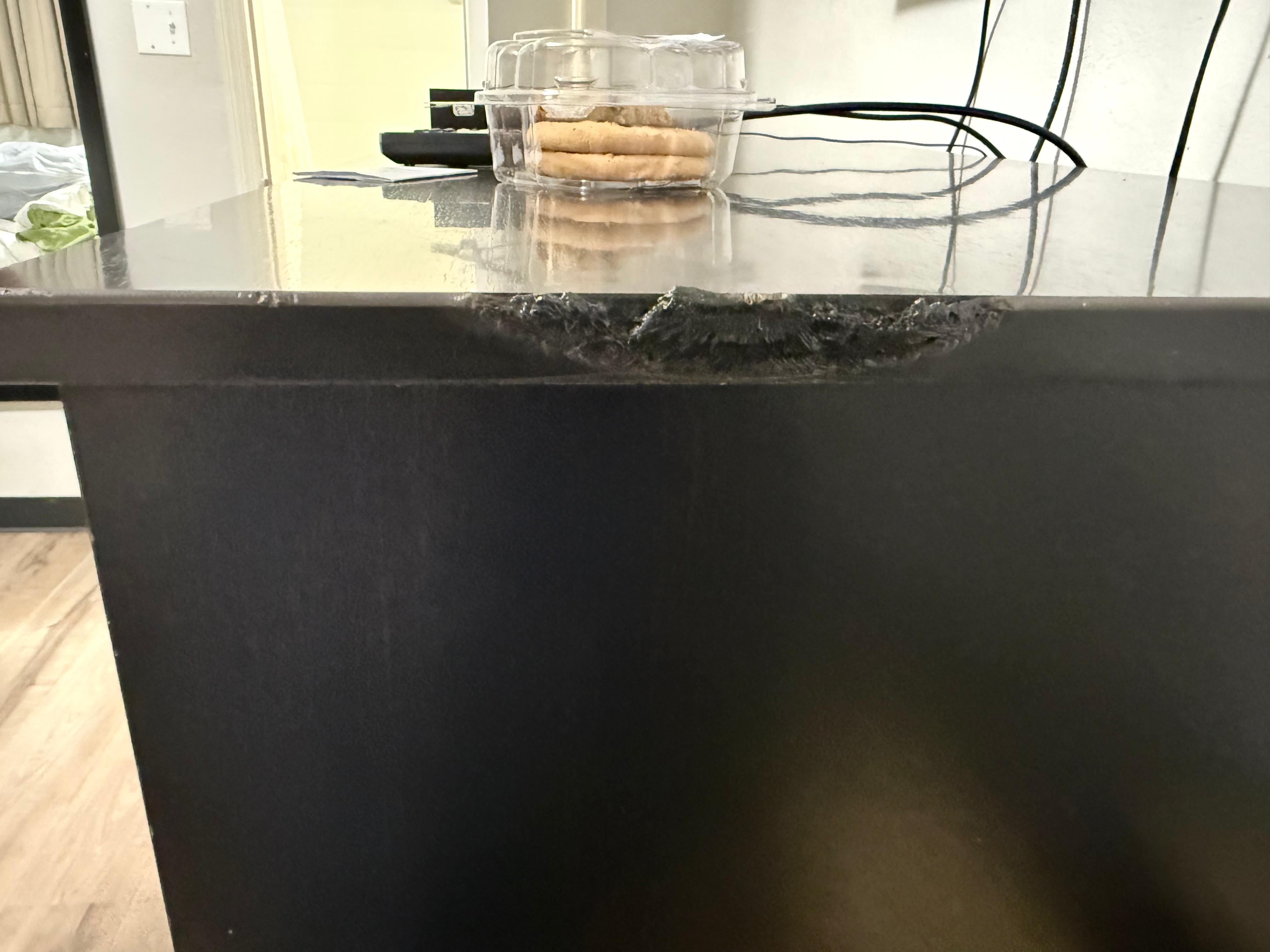 Dresser had been burned 