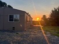 Front of the house at sunset