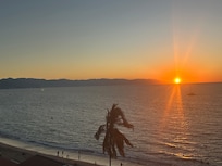 Sunset from the rooftop pool