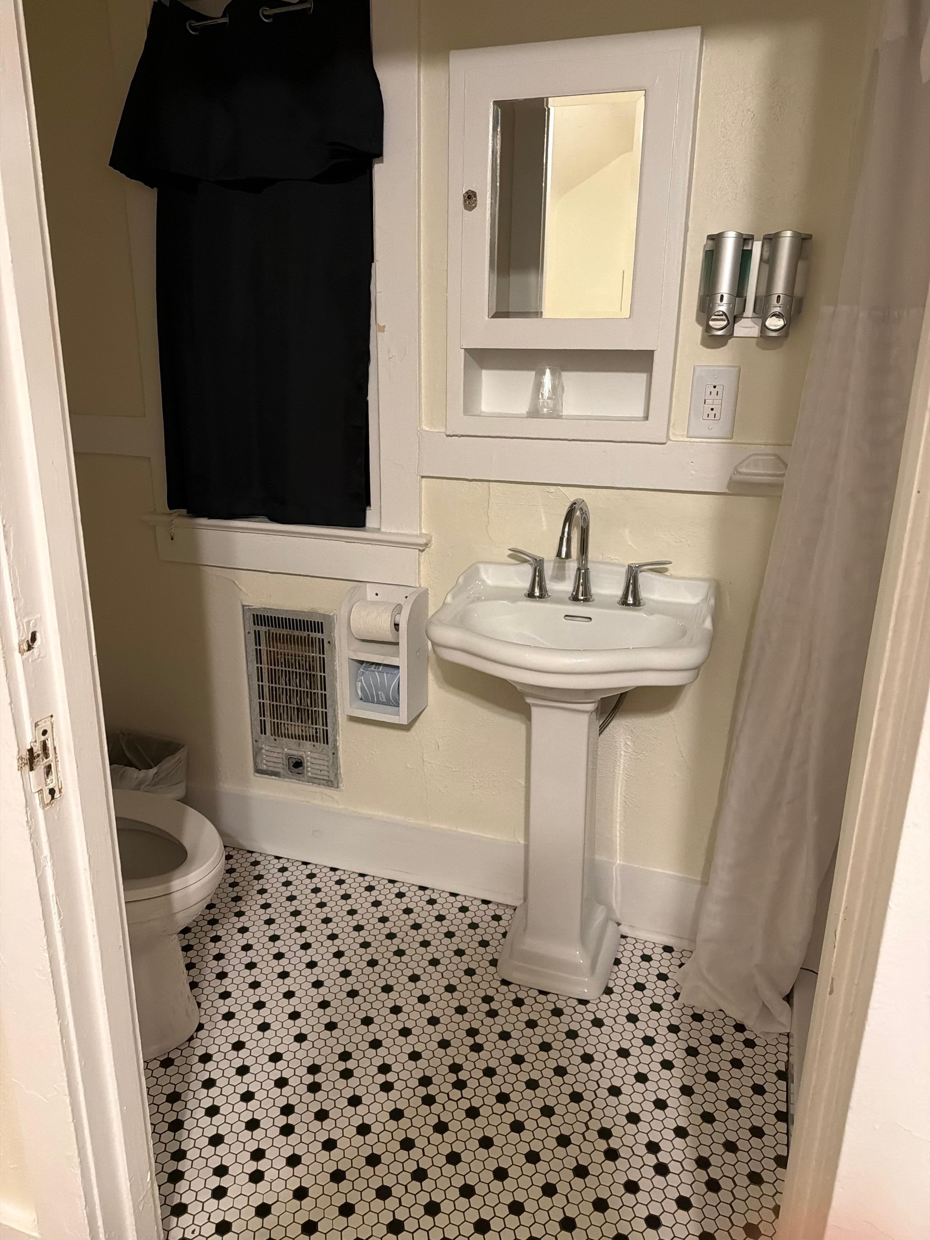 The tile work in the bathroom was amazing. 