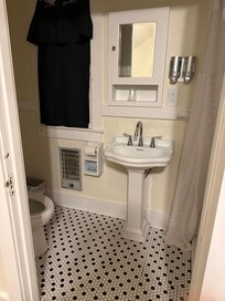 The tile work in the bathroom was amazing.