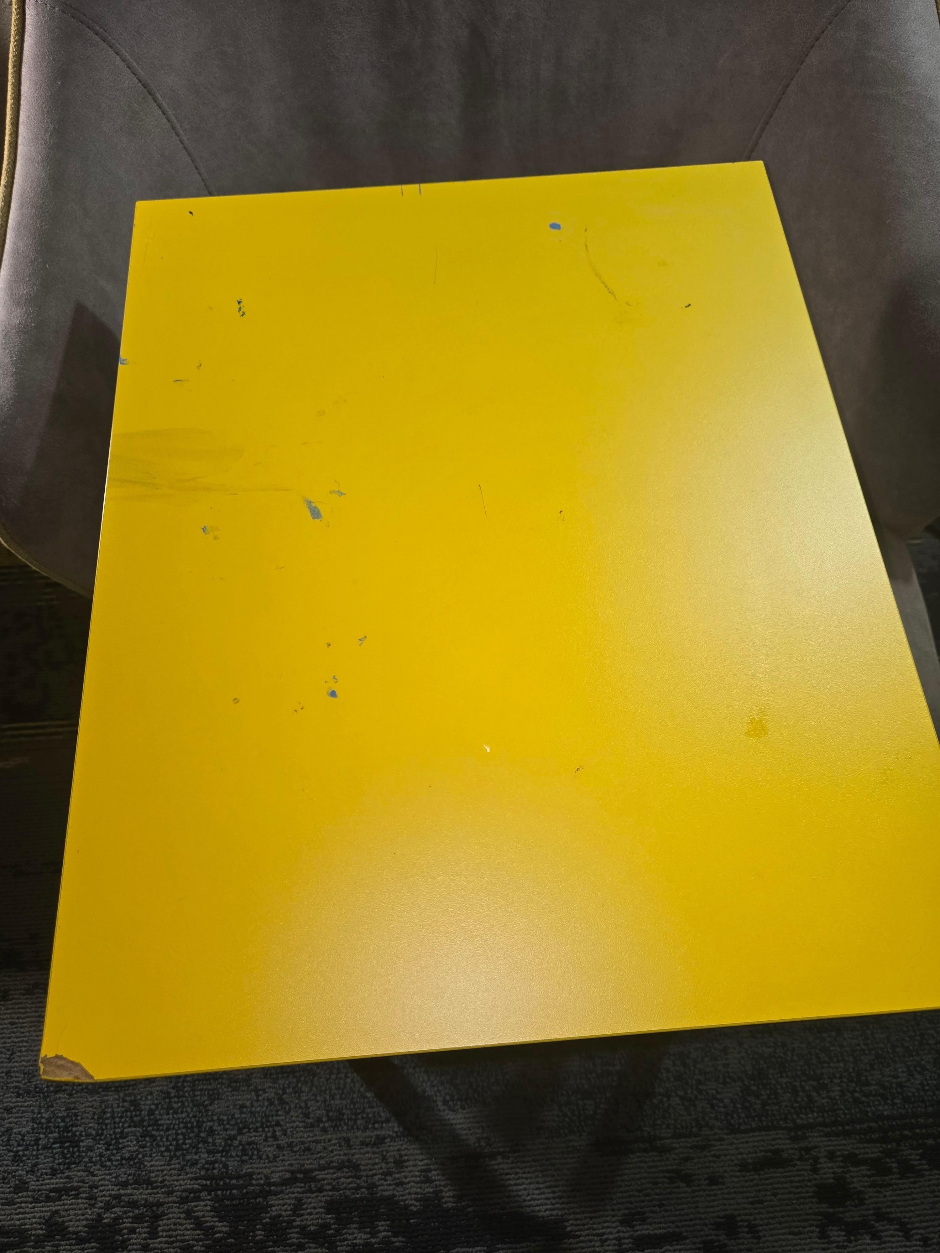 Paint on small table 