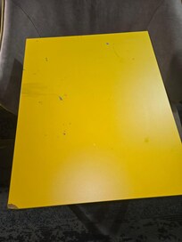 Paint on small table