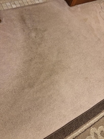 Rug in large bedroom into bath