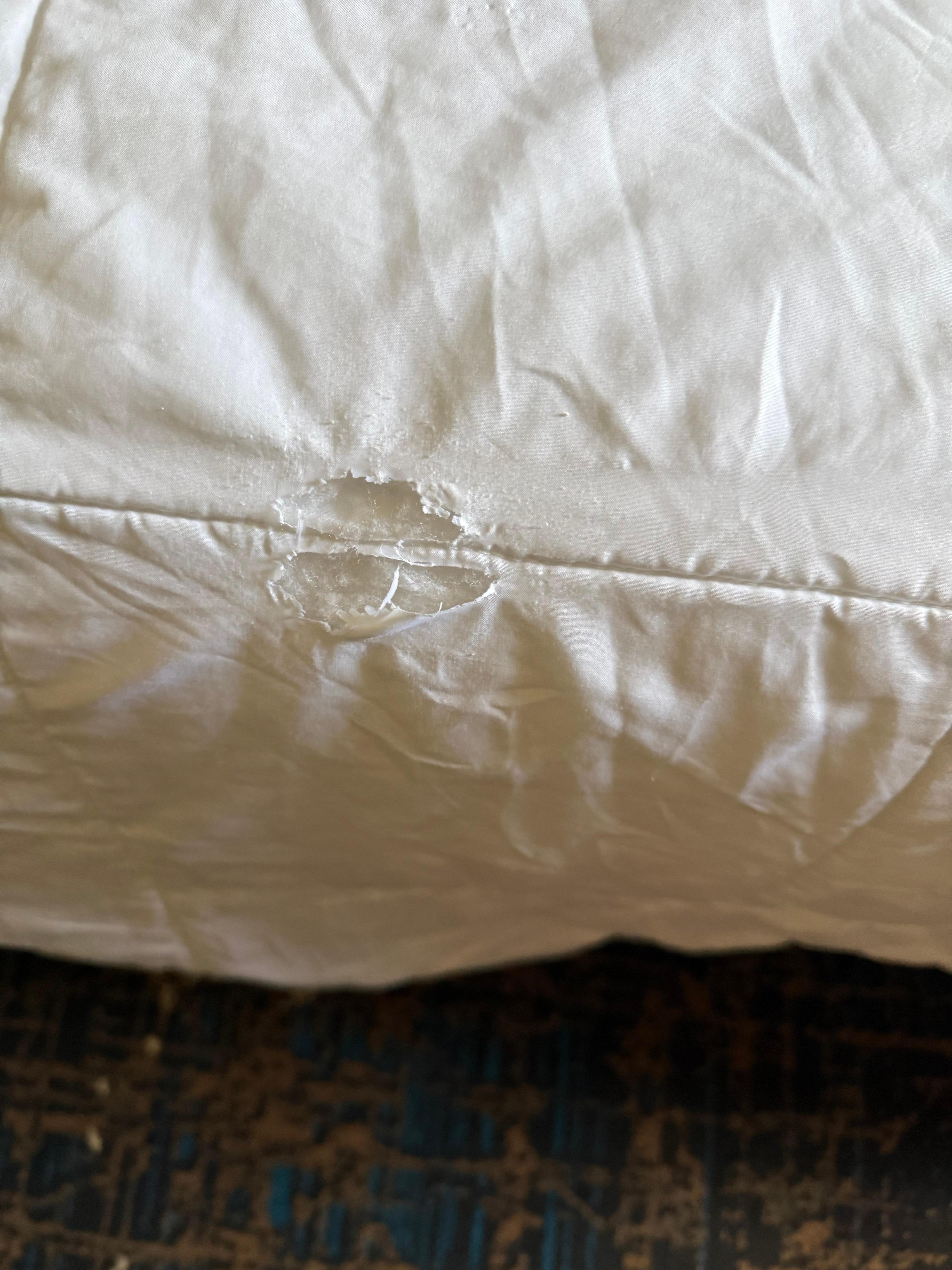 Mattress/bed sheet torn