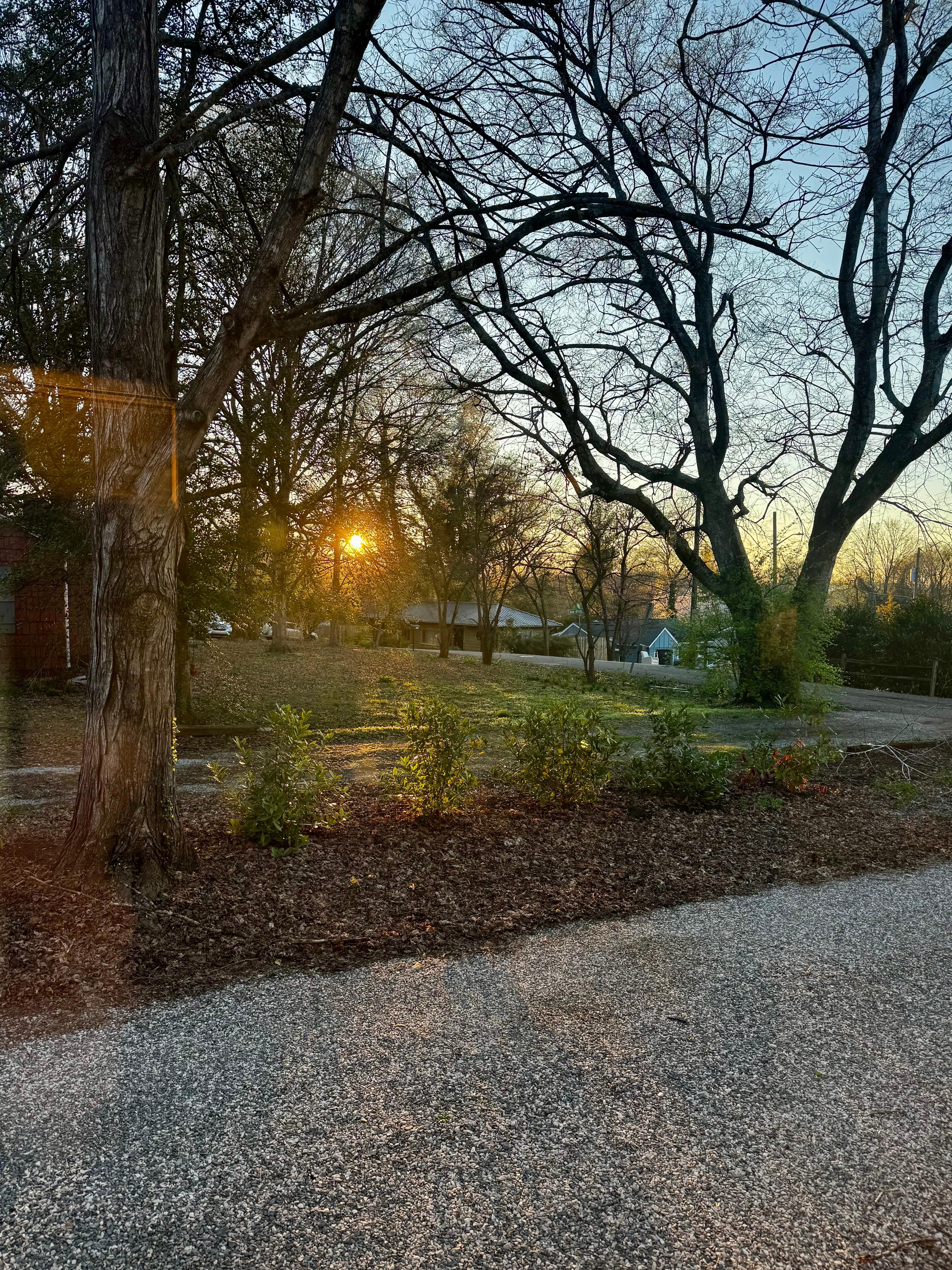 Could see the sunset from the front porch area.