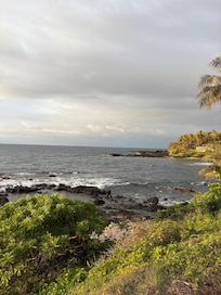 View from chairs in backyard