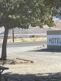 The lake is across the street