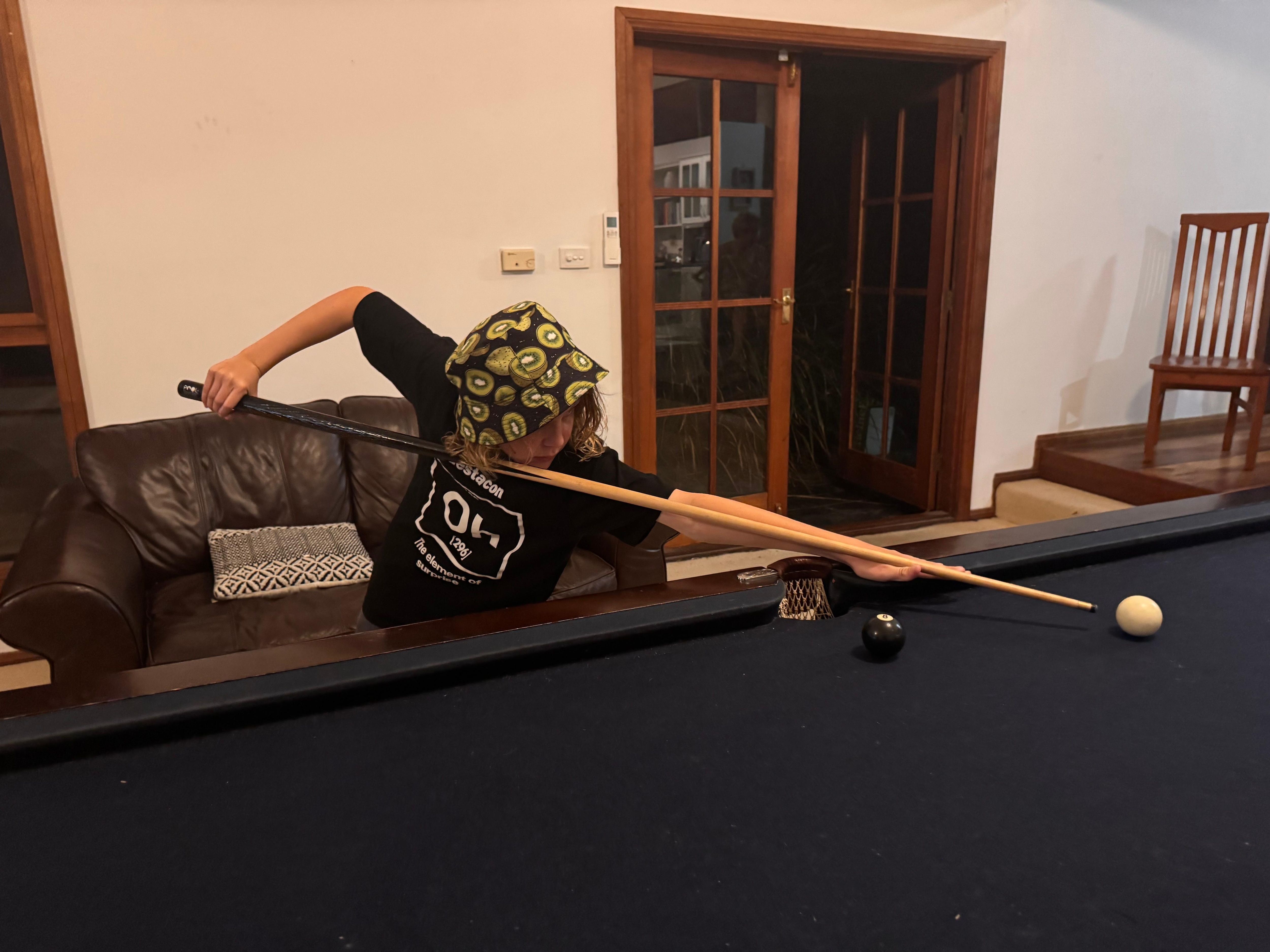 Pool table was a smash hit!