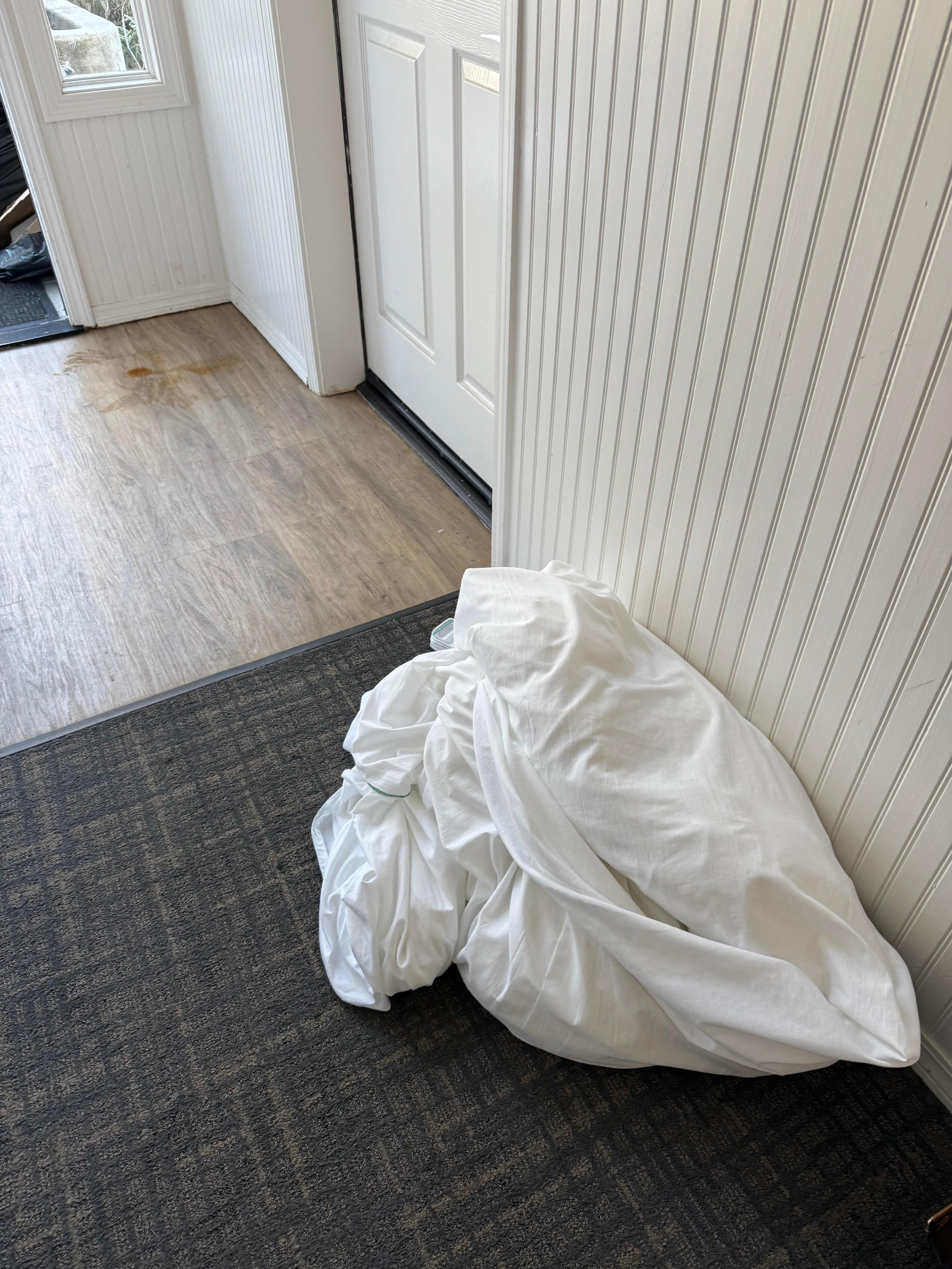 Outside our door at check in 