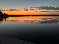 Fall sunset from deck