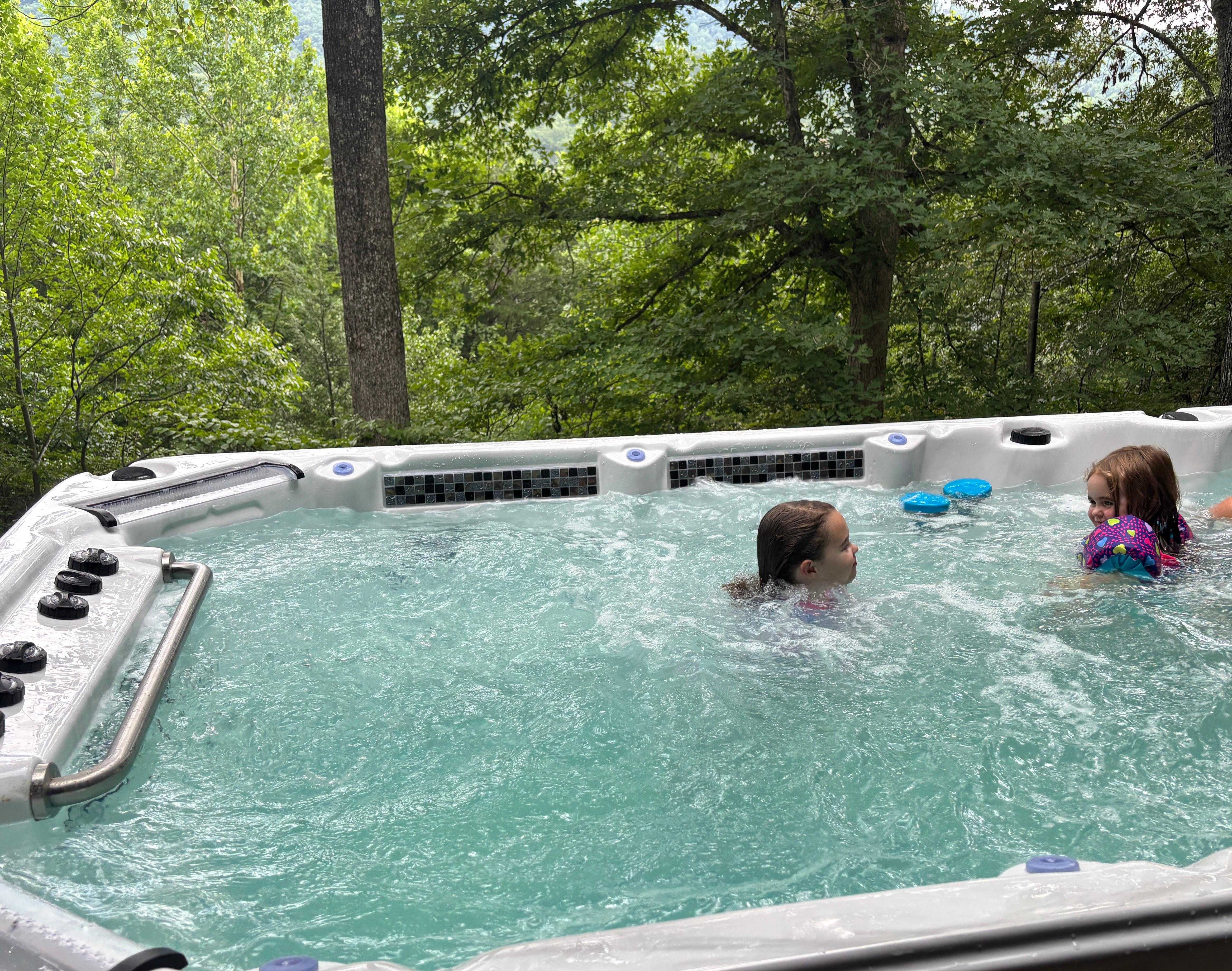 Perfect for all
Ages! Hot tub for the adults and made a  swimming pool for the kids (an adult was in the pool too)