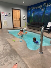 Indoor pool, smaller size but the kids definitely enjoyed it!