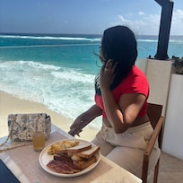 Breakfast overlooking the sea was breathtaking