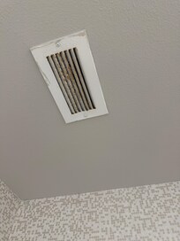 Rusted vent from previous leak