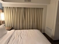 Loud AC at foot of bed. I was told every room is like this.