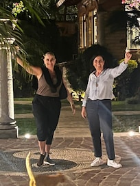 Saliendo de la Ceremonia de fuego.