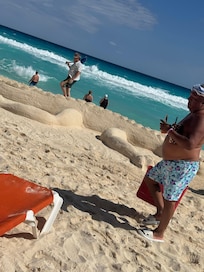 Man made this down at the beach