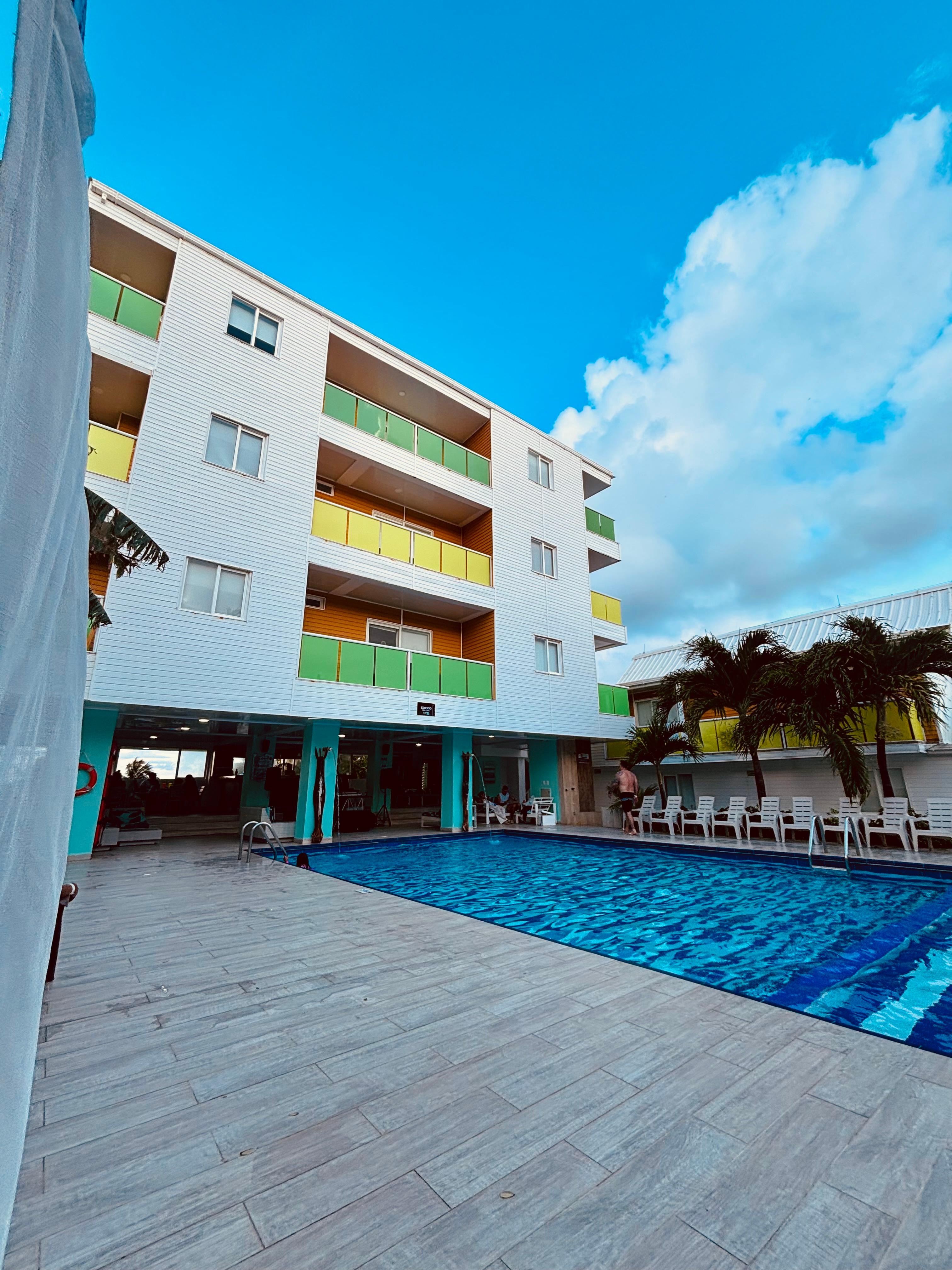 Parte interna da piscina