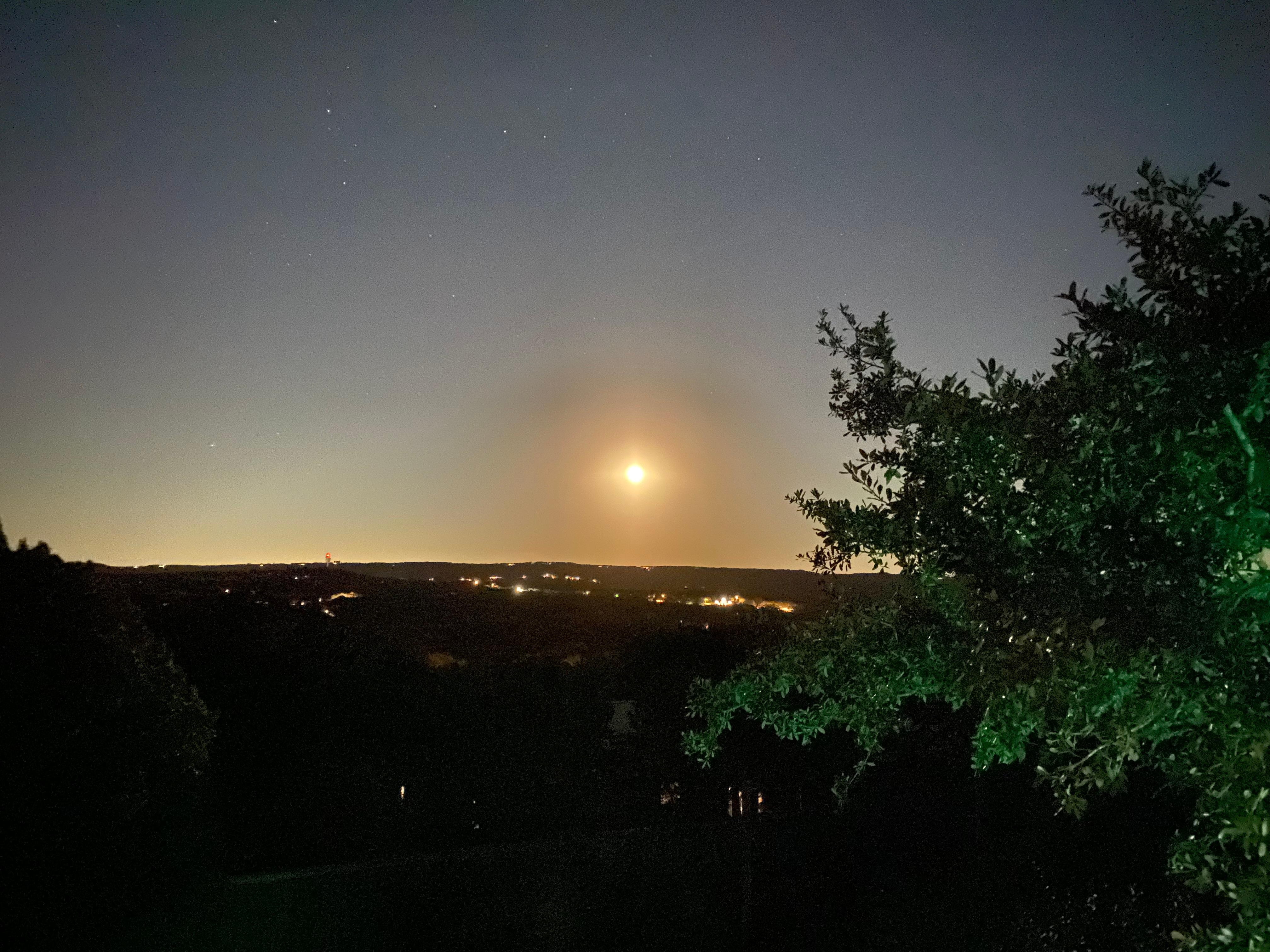 Moonrise from the front porch
