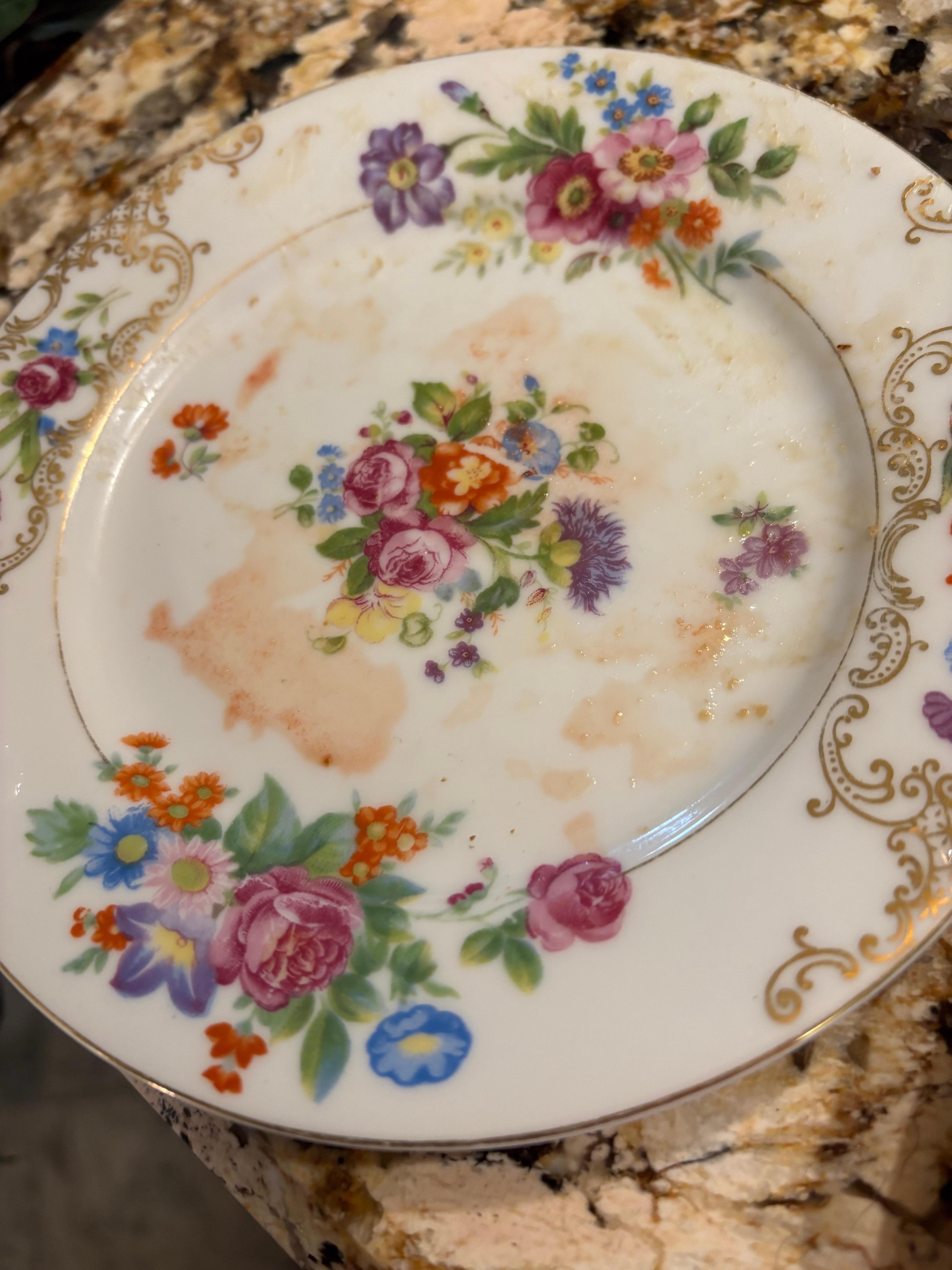 Dirty dish in cabinet