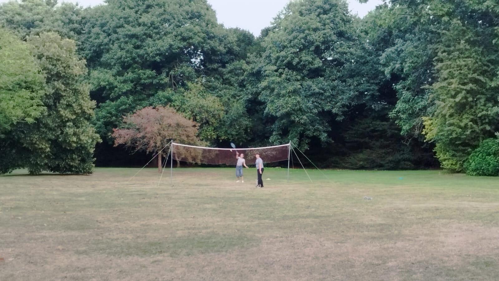Partie de badminton.