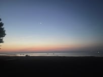 Venus and Jupiter at sunrise.