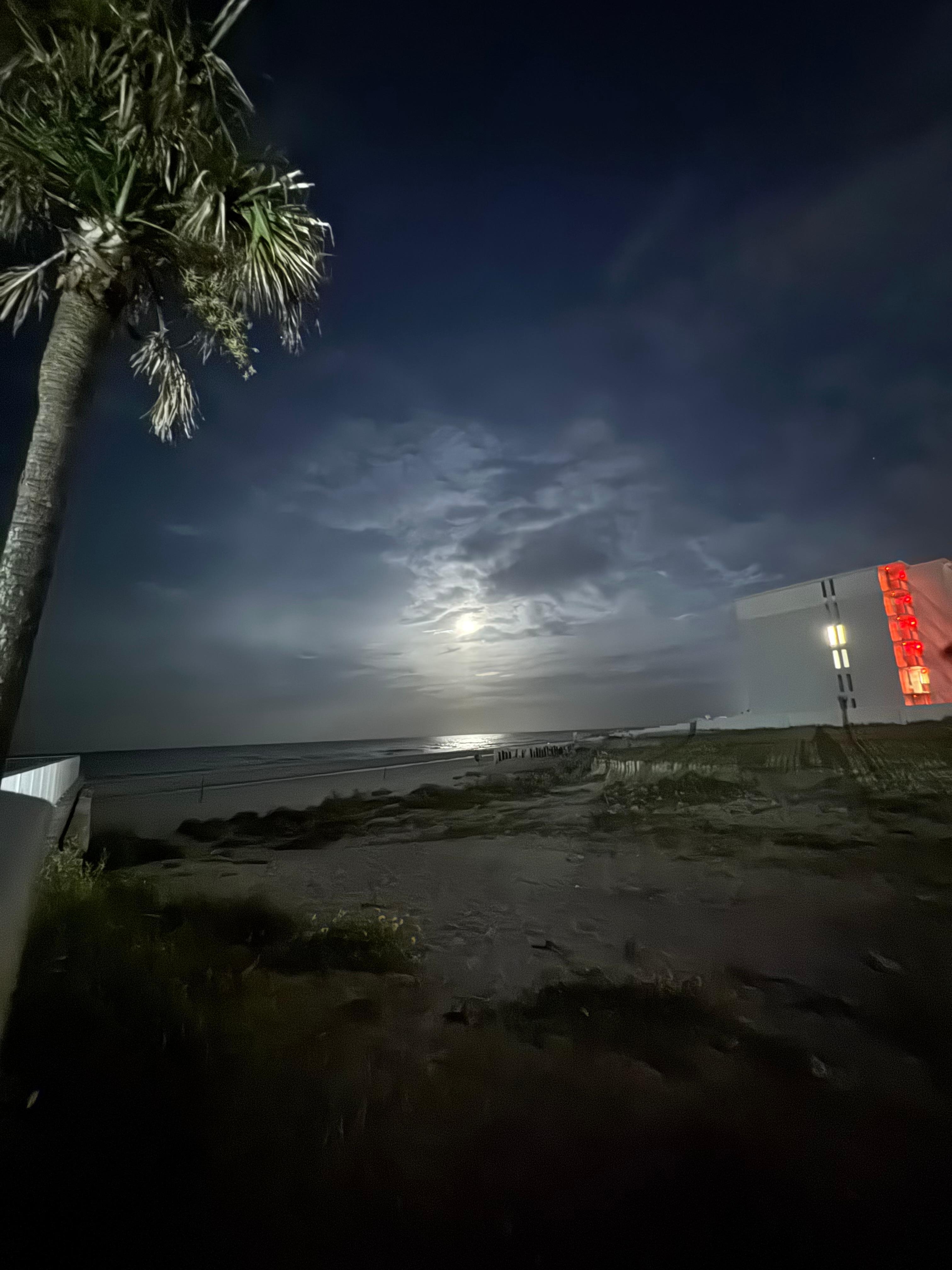 View from the parking lot of the moon