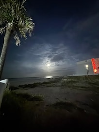 View from the parking lot of the moon