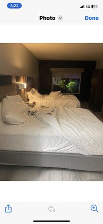 Returning at night, no housekeeping provided even though we requested it
