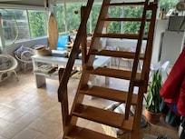 Sun room with steps upstairs