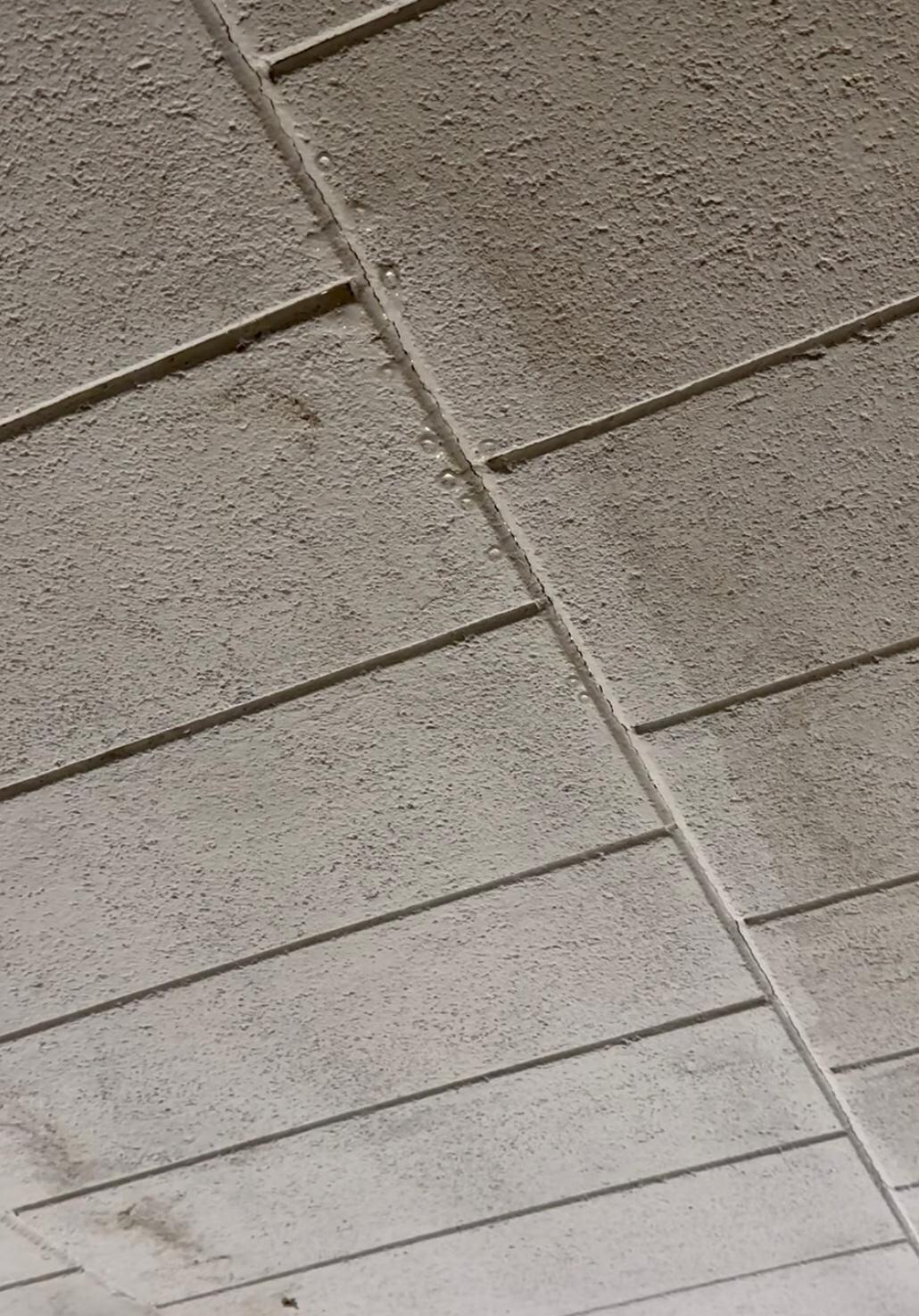 Water droplets coming from ceiling