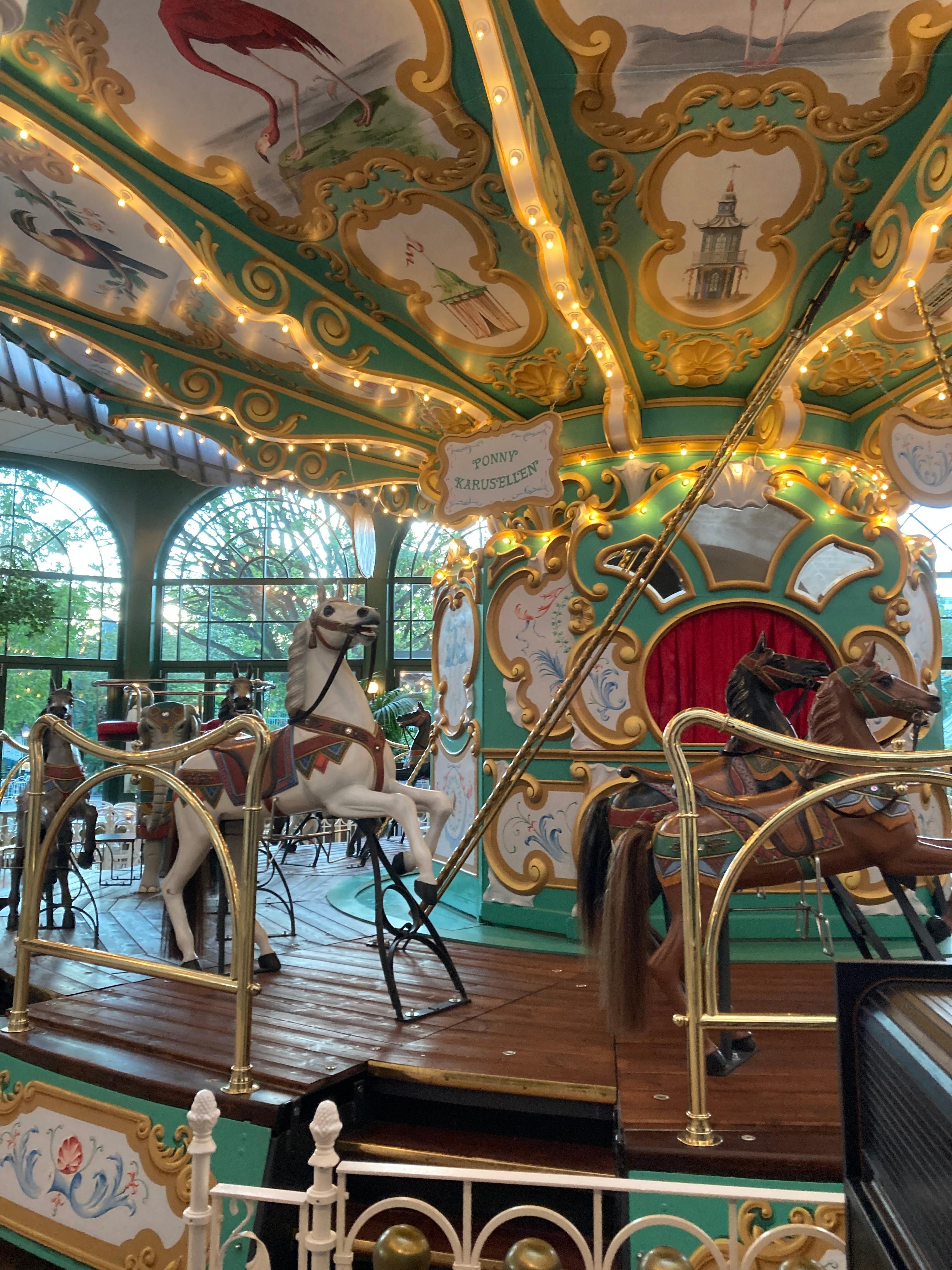 Merry go round inside hotel, free!