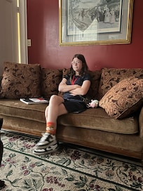 Rea talking to me about her day